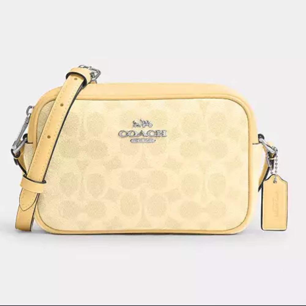 Coach Jamie Yellow Signature Crossbody Bag